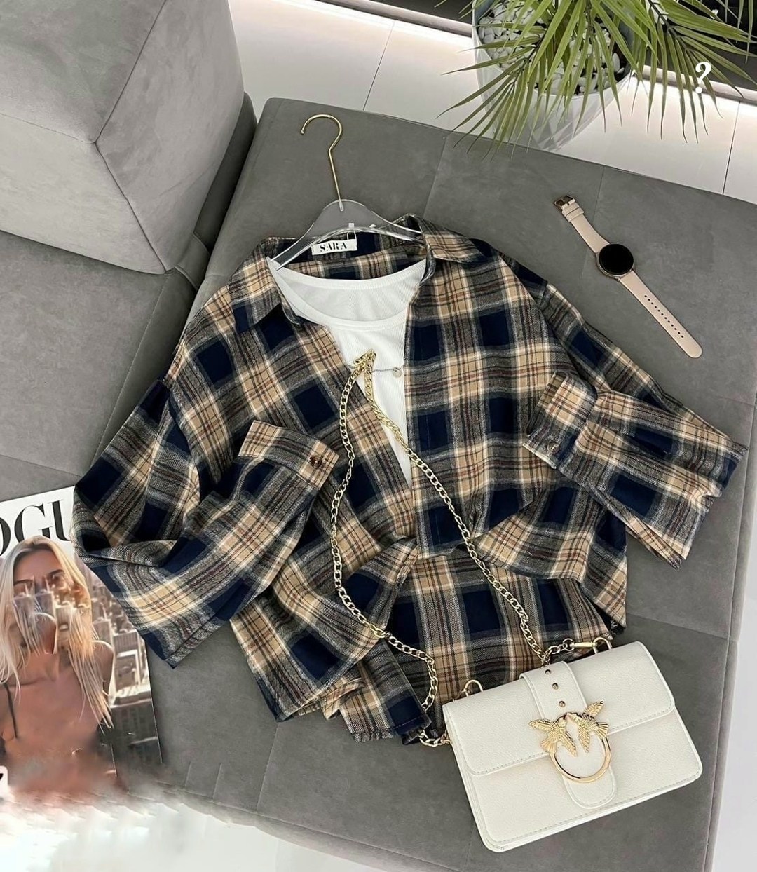 женская рубашка,рубашка в клетку с майкой beststyle,рубашка в клетку,рубашки хлопок,рубашка двойка