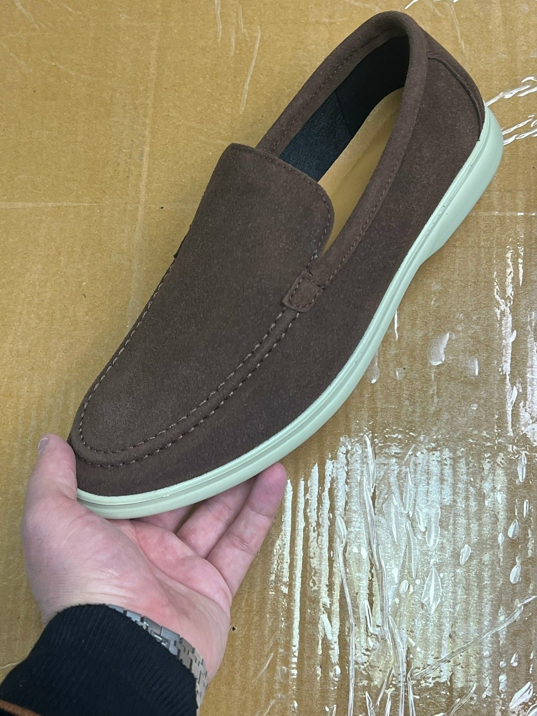 замшевые лоферы summer walk loro piana серый,,мужские замшевые лоферы,loro piana лоферы мужские,лоро пиано лоферы мужские