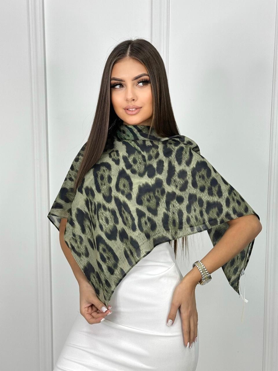 платок леопардовый,платки женские,палантин женский,шарф леопардовый,платки и шарфы