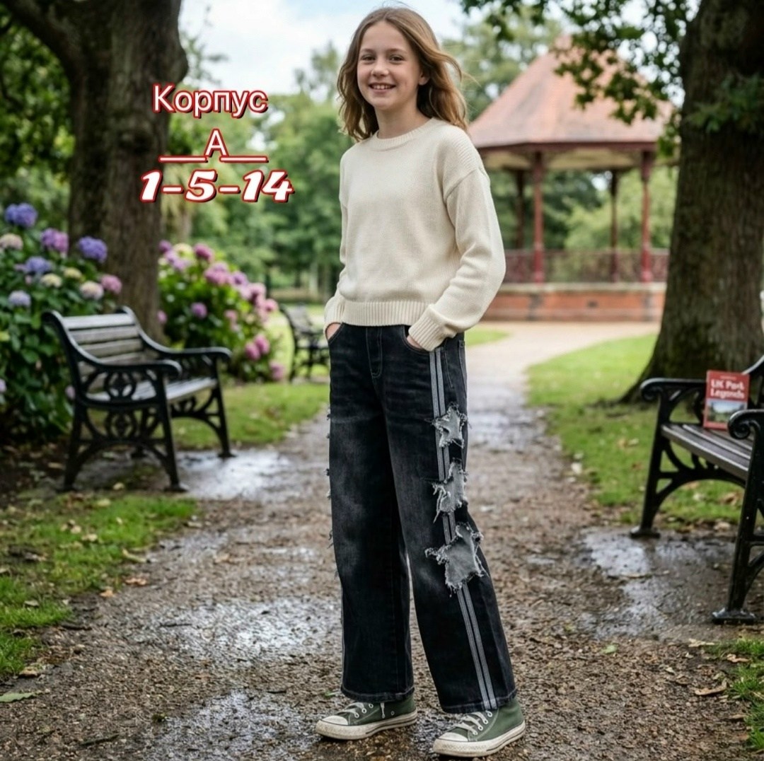 модные джинсы,широкие брюки,брюки для девочек,брюки для подростка,джинсы для подростка