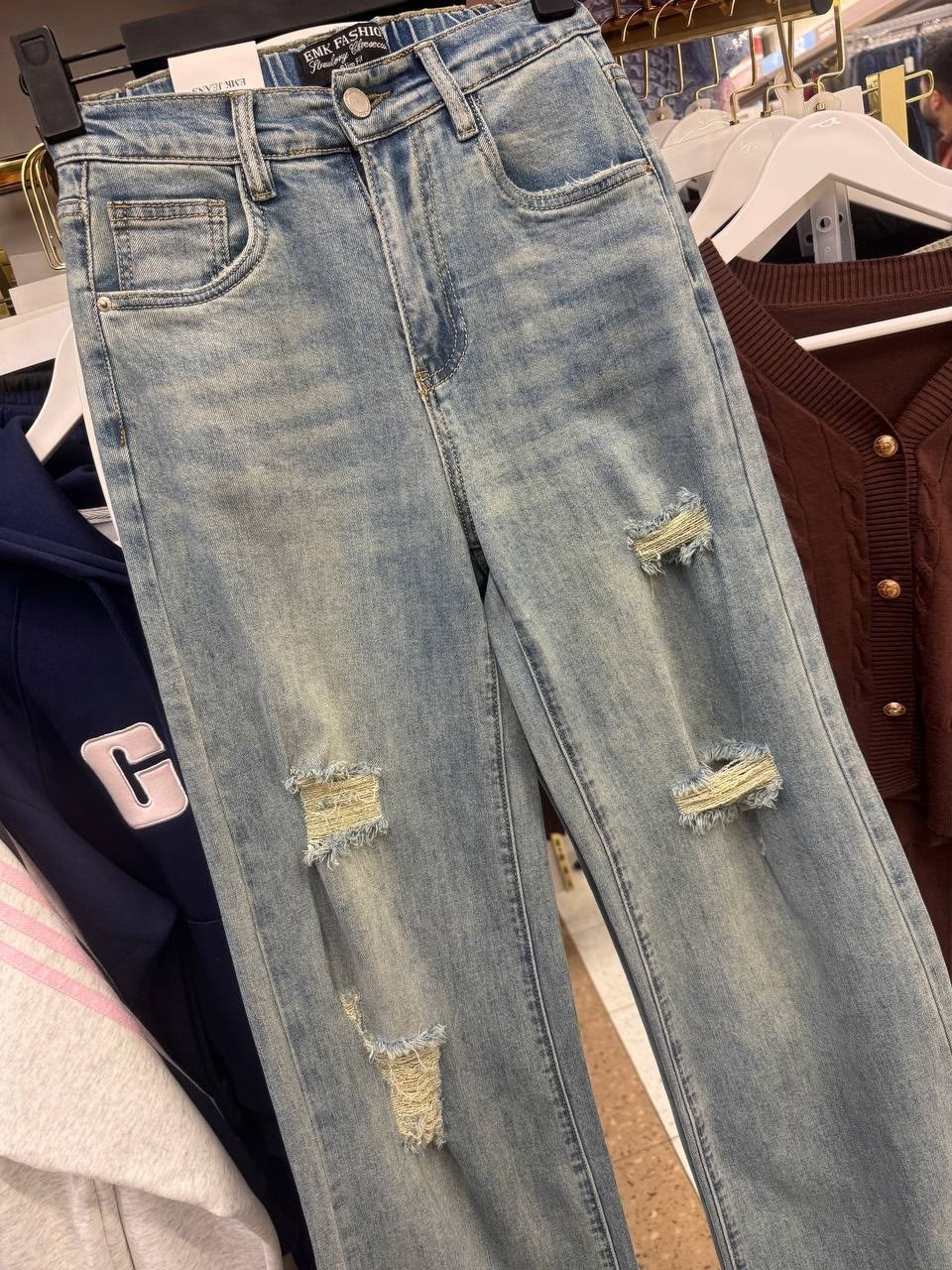 miu miu джинсы,джинсы женские рваные,джинсы широкие,женские свободные прямые широкие рваные мешковатые джинсы y2k с высокой талией,женские джинсы