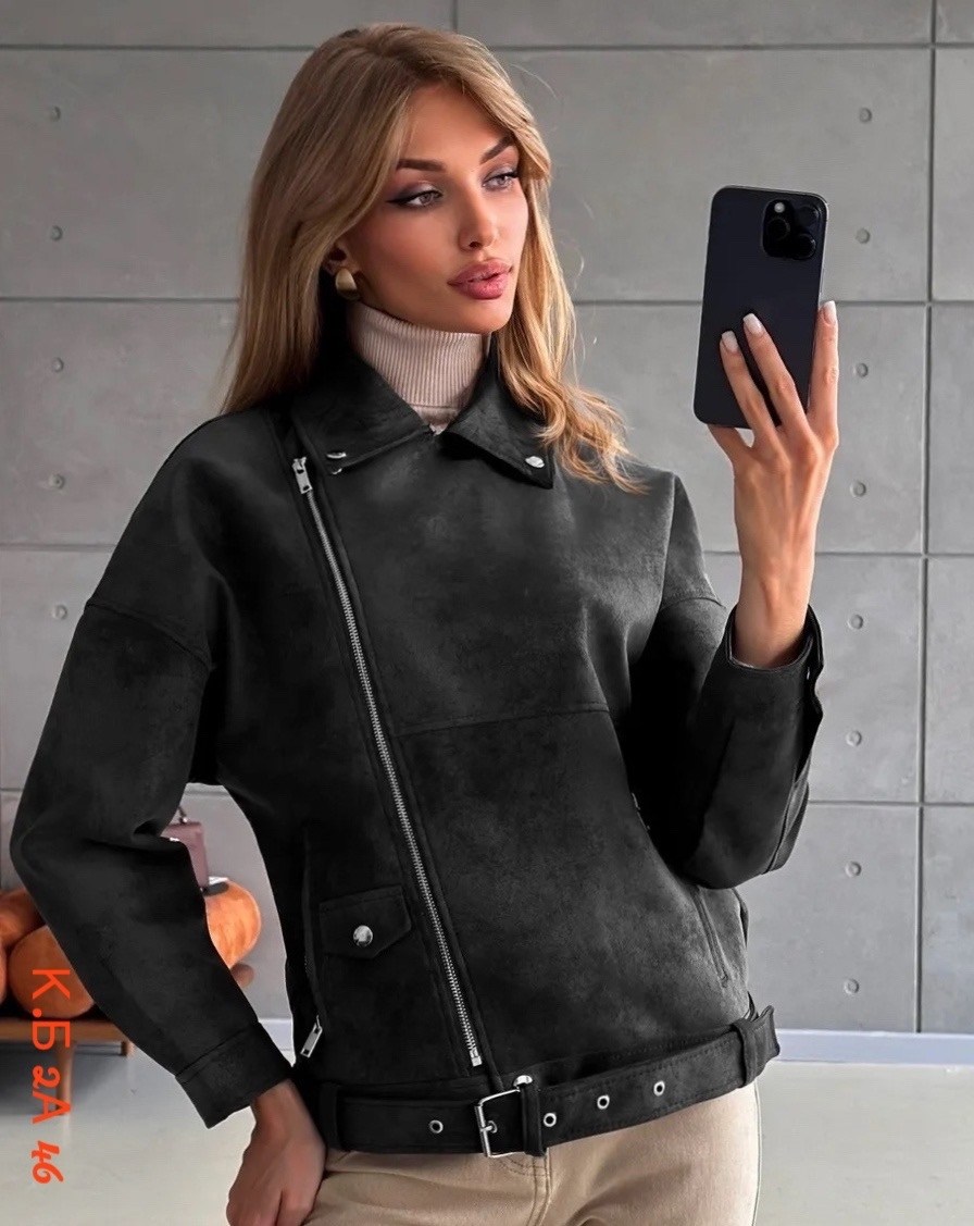 куртка косуха,короткая куртка-косуха из искусственной замши,куртка косуха из замши,серая косуха,женская косуха