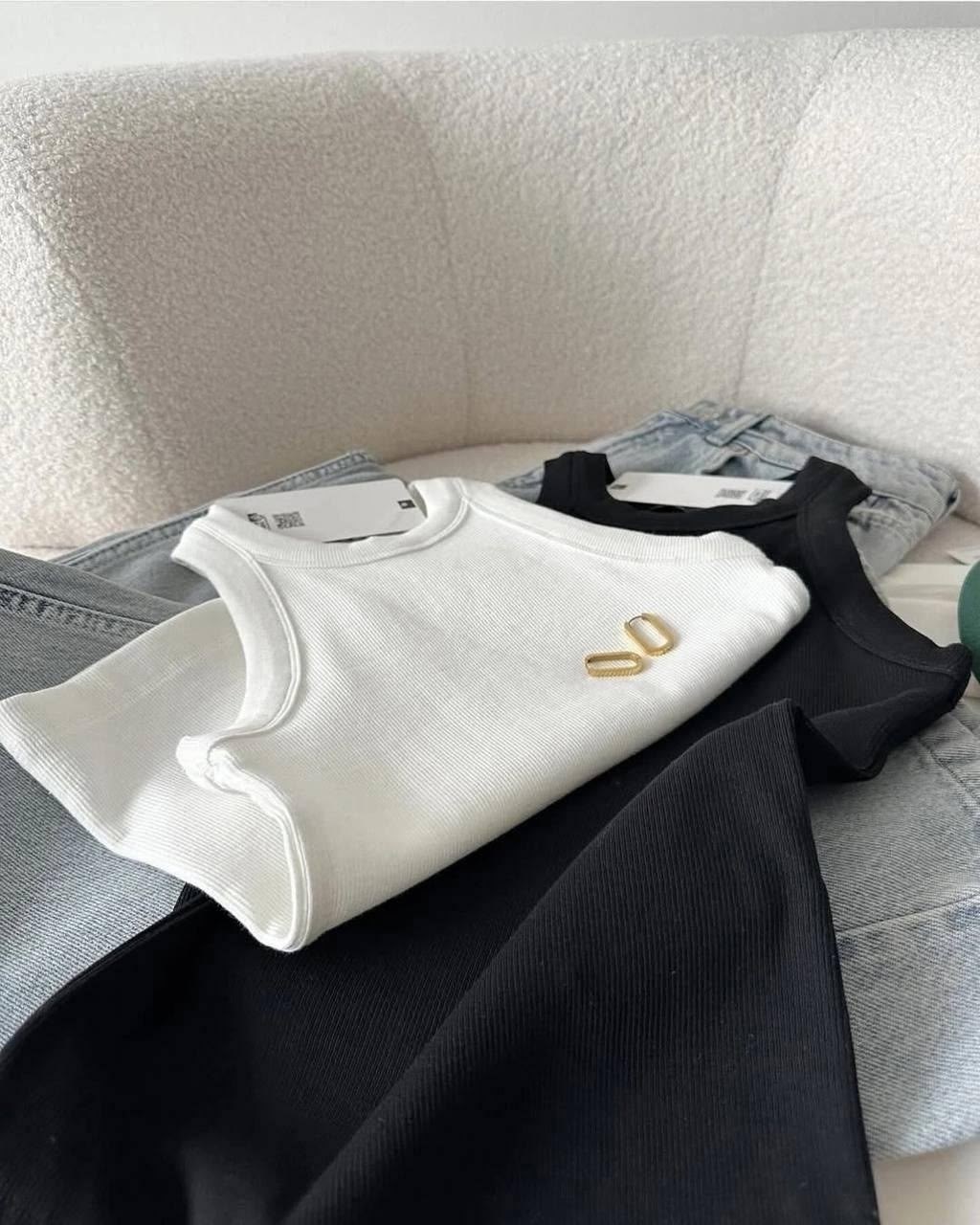 майка лапша,майка женская,майка в рубчик,сток одежда,топ майка