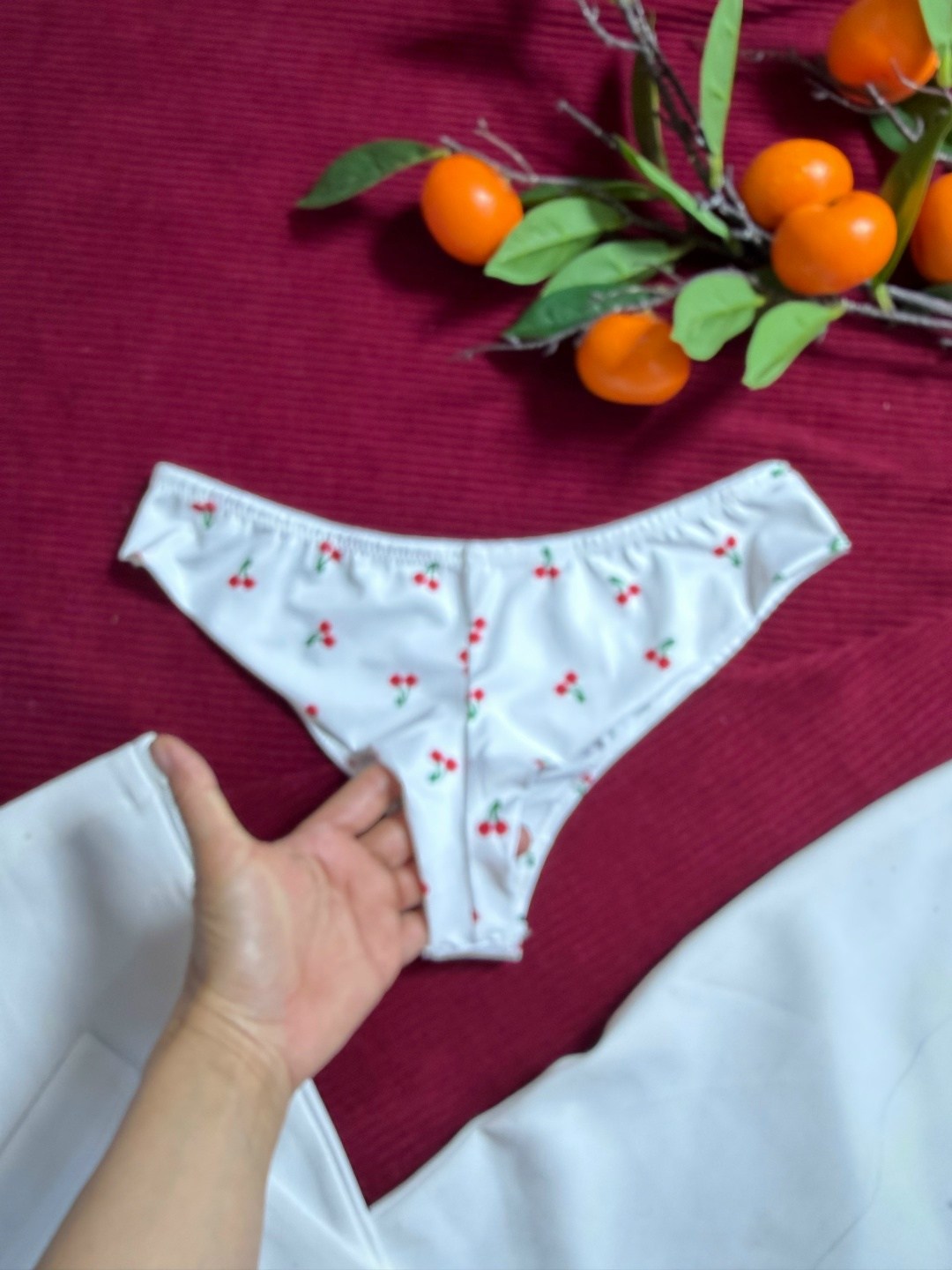 трусики женские,трусы с вишенками женские,трусы с вишней,женская трусы,хлопковые стринги
