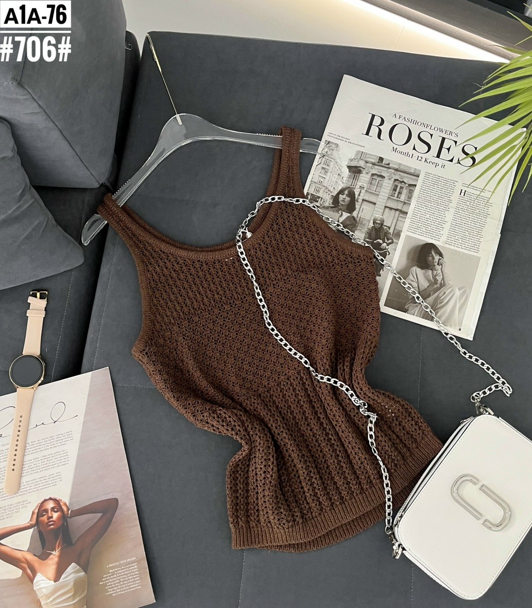 топ вязаный,топ спицами,майка женская,вязаная майка,майка спицами