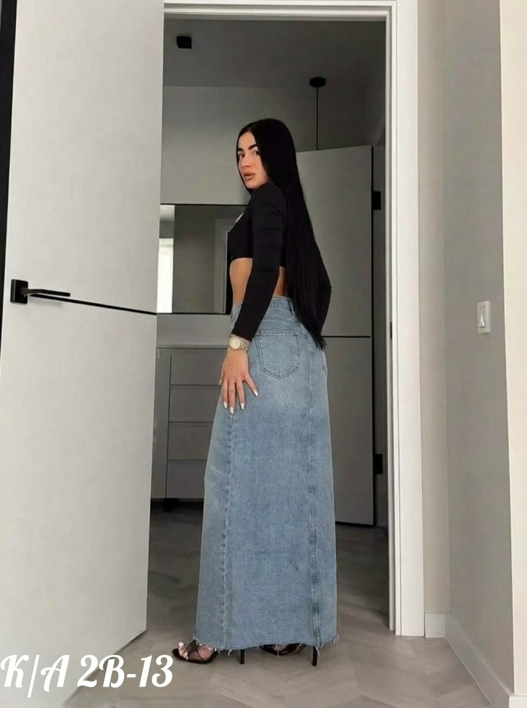 длинная джинсовая юбка с разрезом спереди,длинная джинсовая юбка,джинсовая юбка,джинсовая юбка макси,джинсовая юбка с разрезом