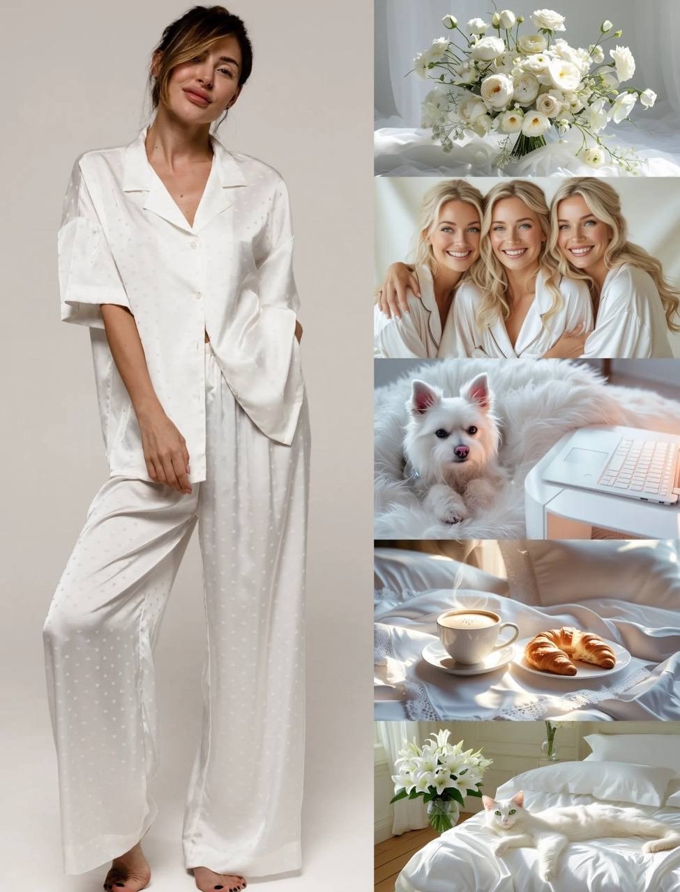 шелковая пижама,пижама женская,пижама женская с брюками шелковая,пижама buybeauty для женщин,пижама для женщин