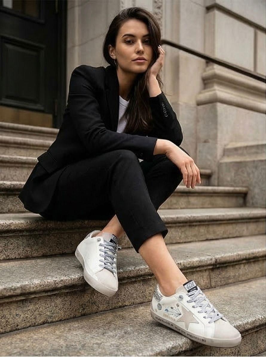 кроссовки golden goose,super star leather sneakers in white golden goose,sneaker golden goose,golden goose mid star,