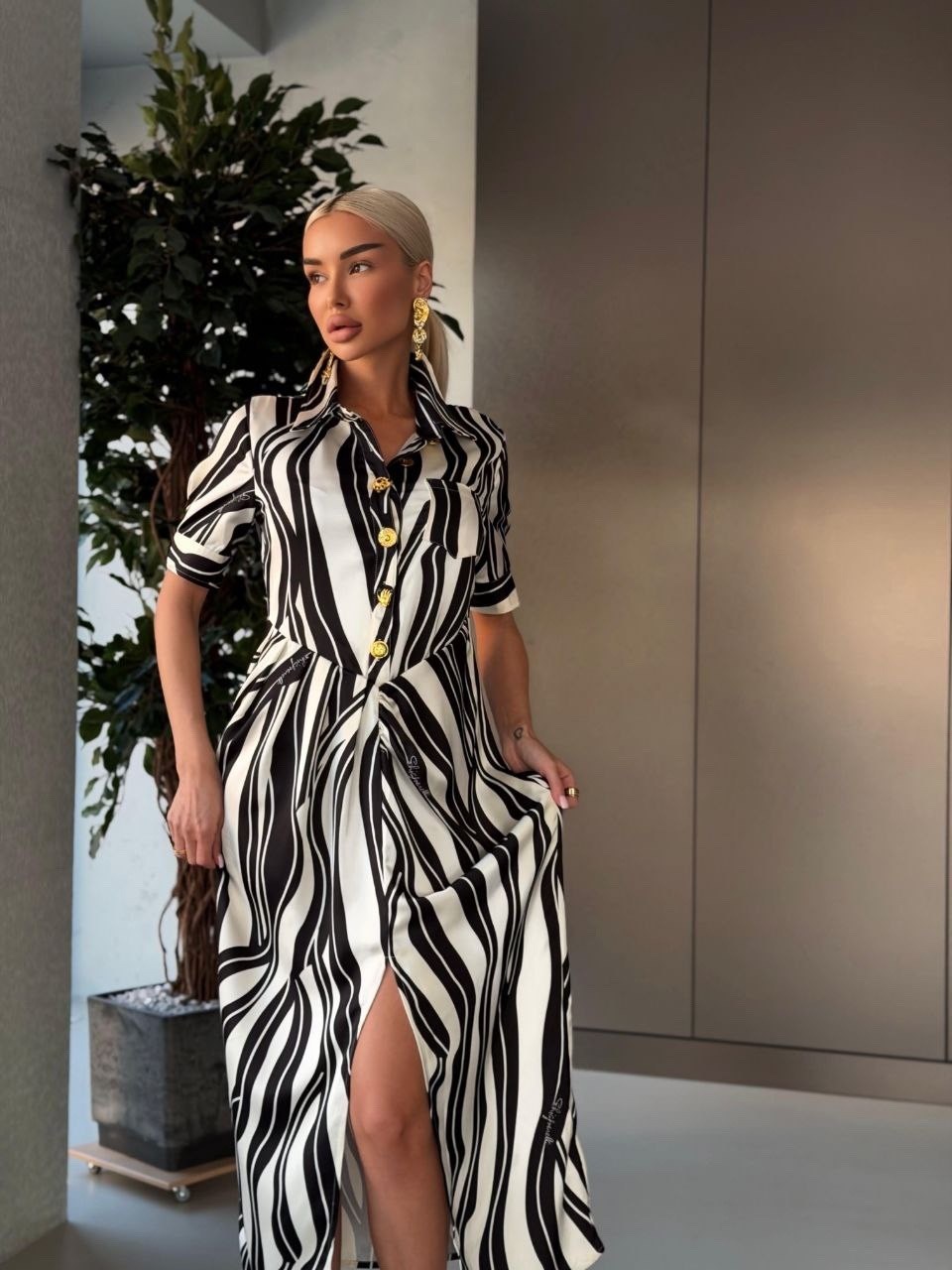 платье рубашка макси в полоску,летнее платье рубашка длинное lookcoco,платья,платье рубашка зебра,повседневные платья