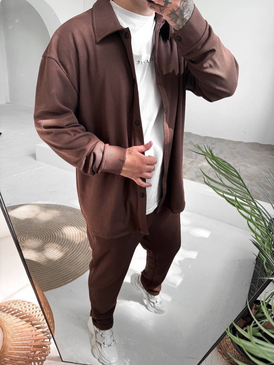 мужская мода,костюм мужской,костюм,спортивный костюм мужской модный из микровельвета коричневого цвета,мужские кардиганы