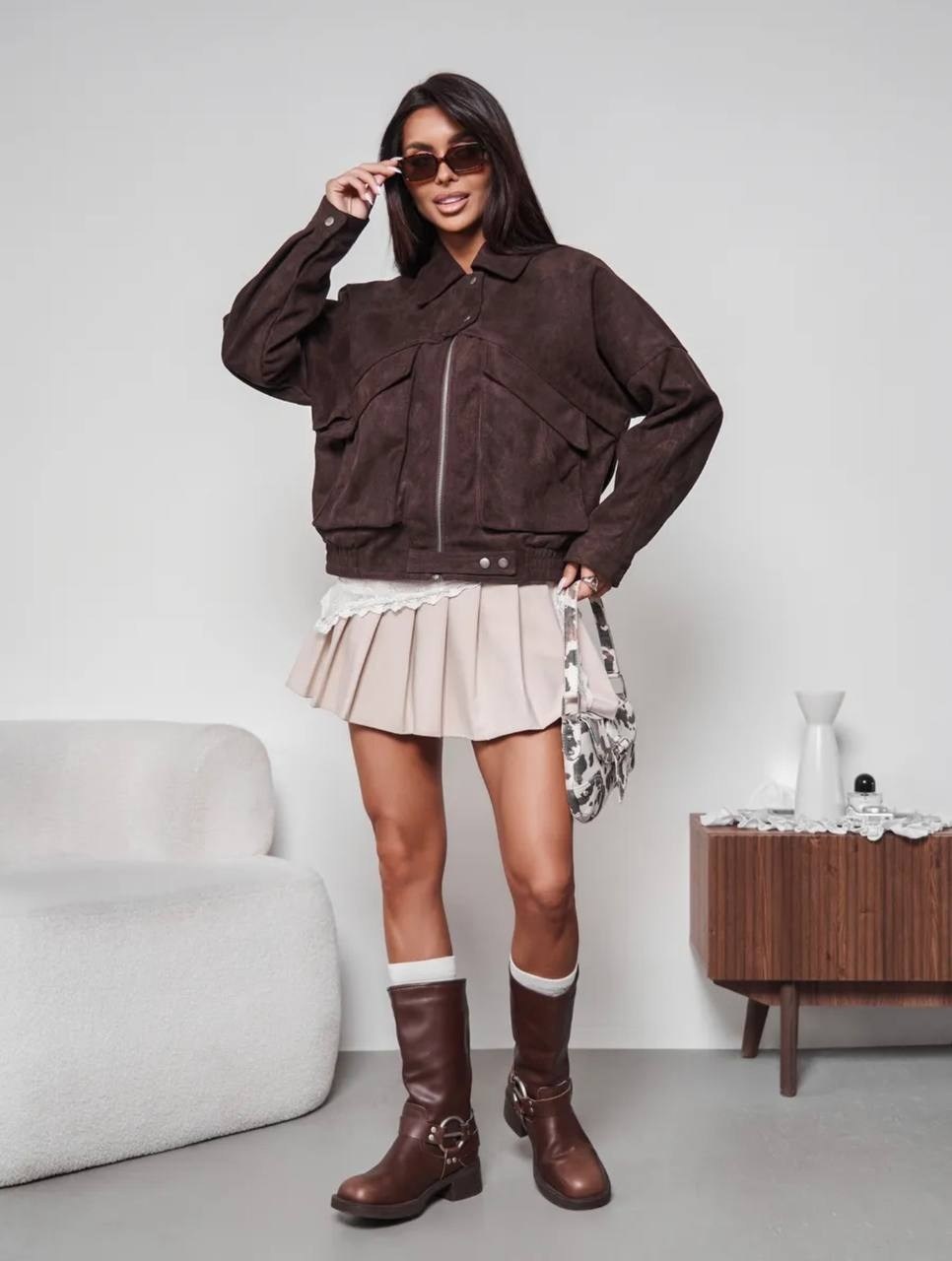 куртка замшевая,бомбер укороченный оверсайз замшевый куртка рабочего тренд saint shine,куртка замшевая женская,женская куртка,женская куртка-бомбер замш демисезонная