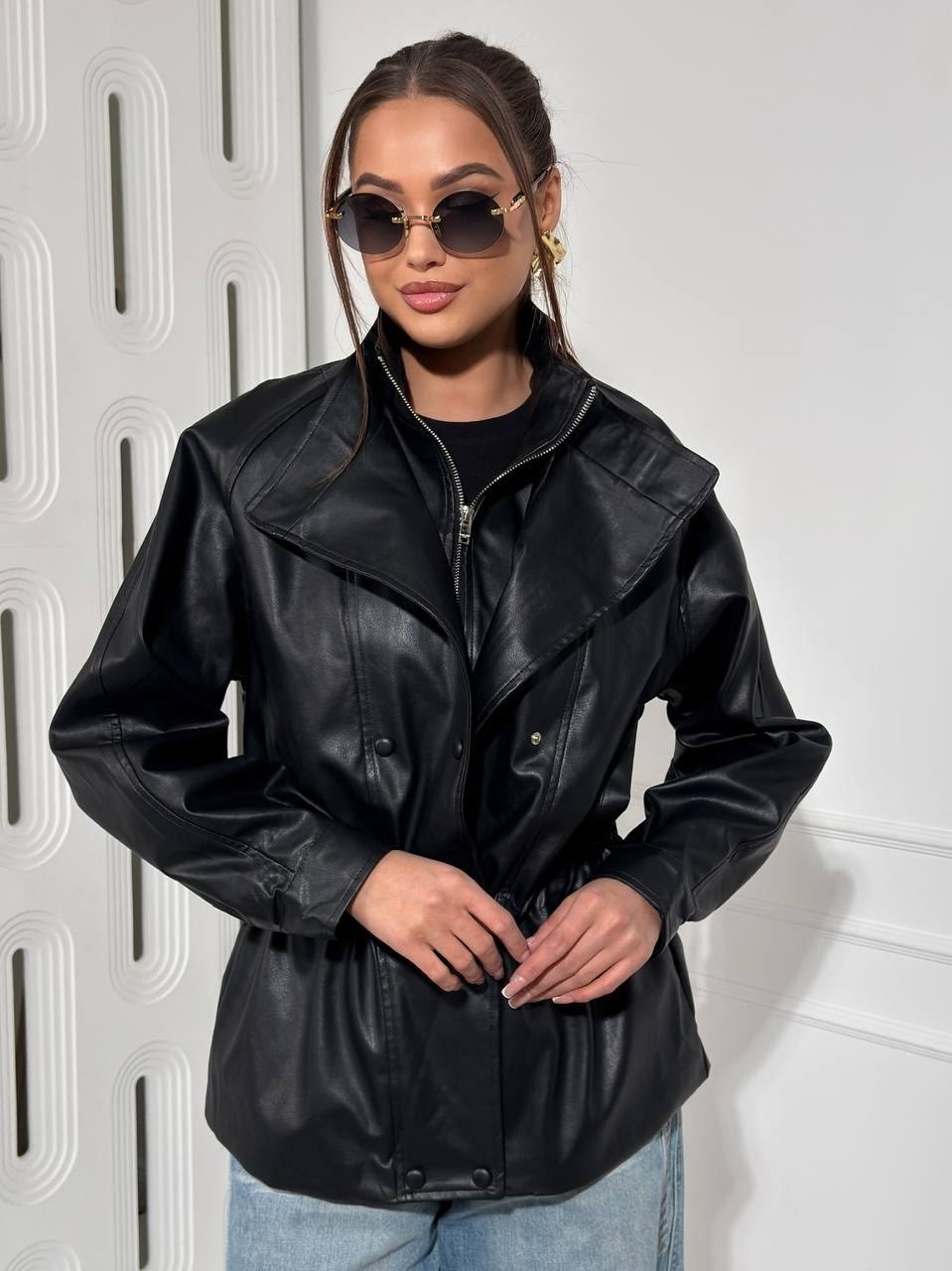 кожаная куртка,кожаная женская куртка,куртка из экокожи,куртка женская,кожаная куртка оверсайз