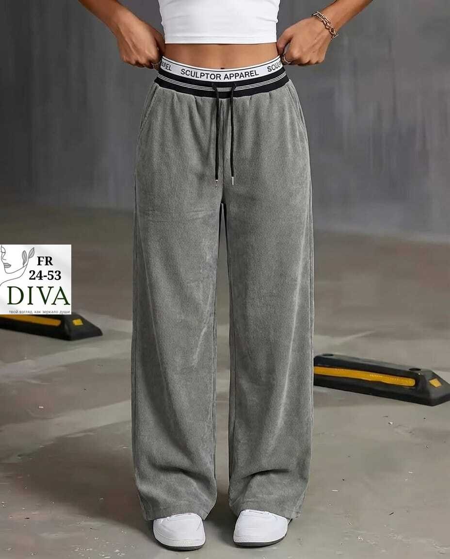 ezwear женские широкие брюки контрастный цвет талия shein серый,модные штаны,женские брюки палаццо,спортивные женские штаны,женские широкие брюки