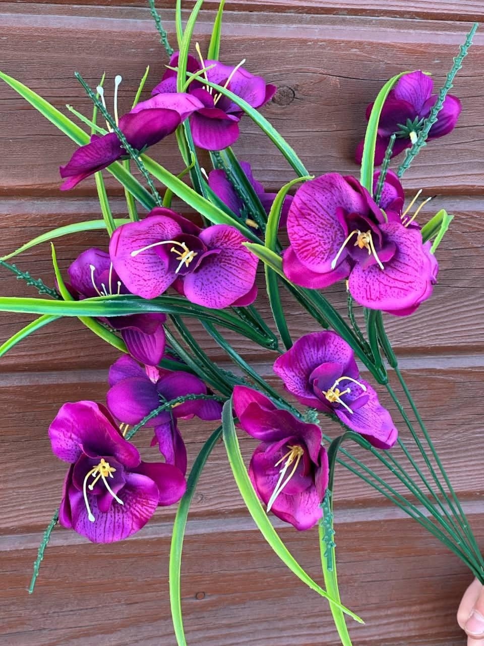 цветок искусственная,орхидея дендробиум букет,букет,орхидея дендробиум синяя букет,синие орхидеи букет