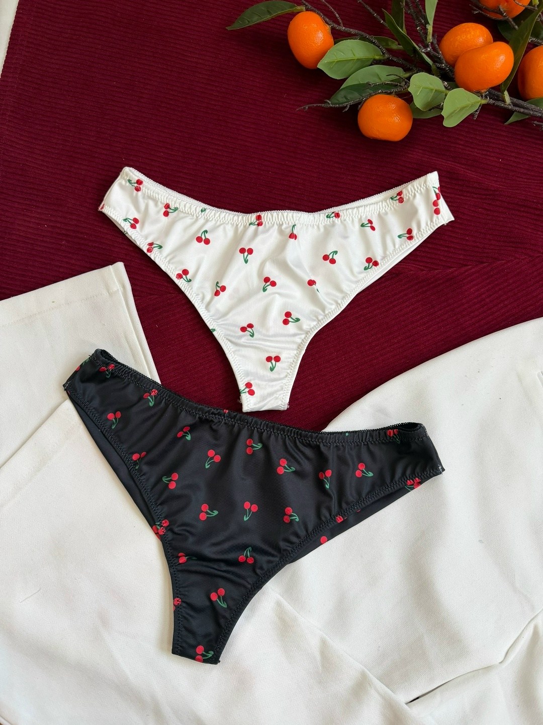 трусики женские,трусы с вишенками женские,трусы с вишней,женская трусы,хлопковые стринги