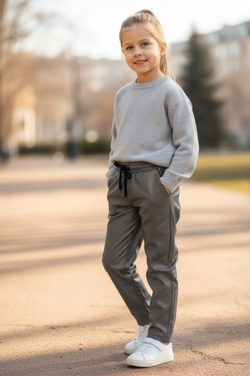 брюки джоггеры кожаные для девочек miellook 200171108,брюки для девочек под кожу d&h 173017385,брюки джоггеры кожаные для девочек miellook,брюки из экокожи для девочки,кожаные брюки для девочки