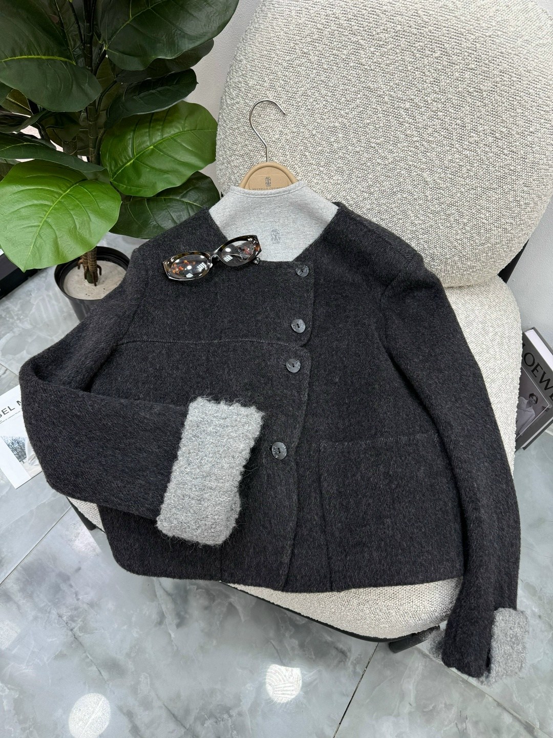 xiaoxiangfeng короткое двустороннее шерстяное кашемировое пальто для женщин,короткий пиджак женское весенне-осеннее двустороннее шерстяное контрастное шерстяное пальто,женское короткое корейское свобо