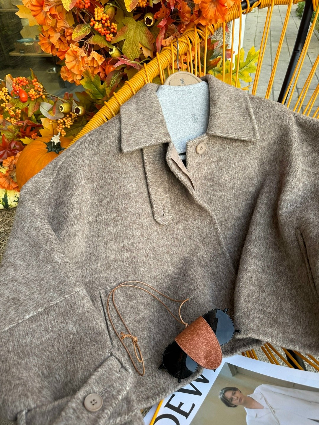 полупальто,куртка пончо из пальтовой ткани,полупальто оверсайз,шерстяное пальто,короткое пальто