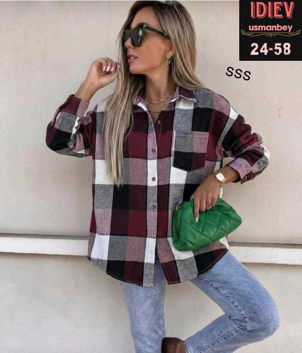 рубашка в клетку женская,женская рубашка оверсайз в клетку,рубашка женская,рубашка женская теплая в клетку оверсайз,рубашка в клетку