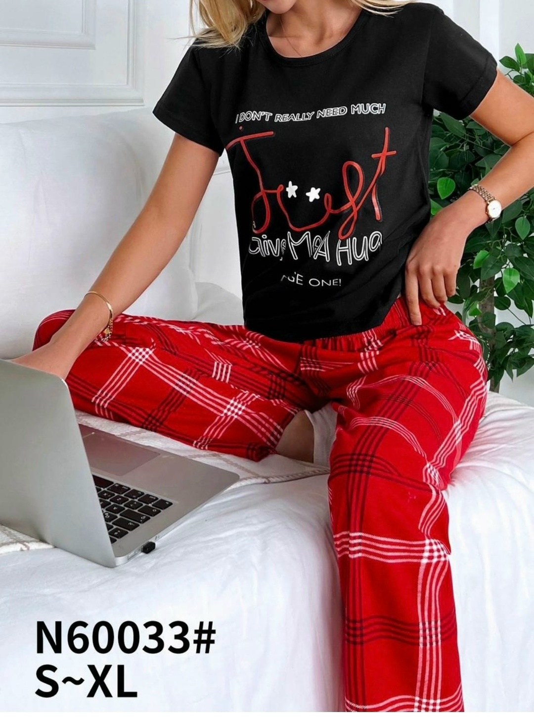 домашняя одежда пижама,женская пижама,комплект пижама,пижама женская со штанами в клетку,одежда для дома