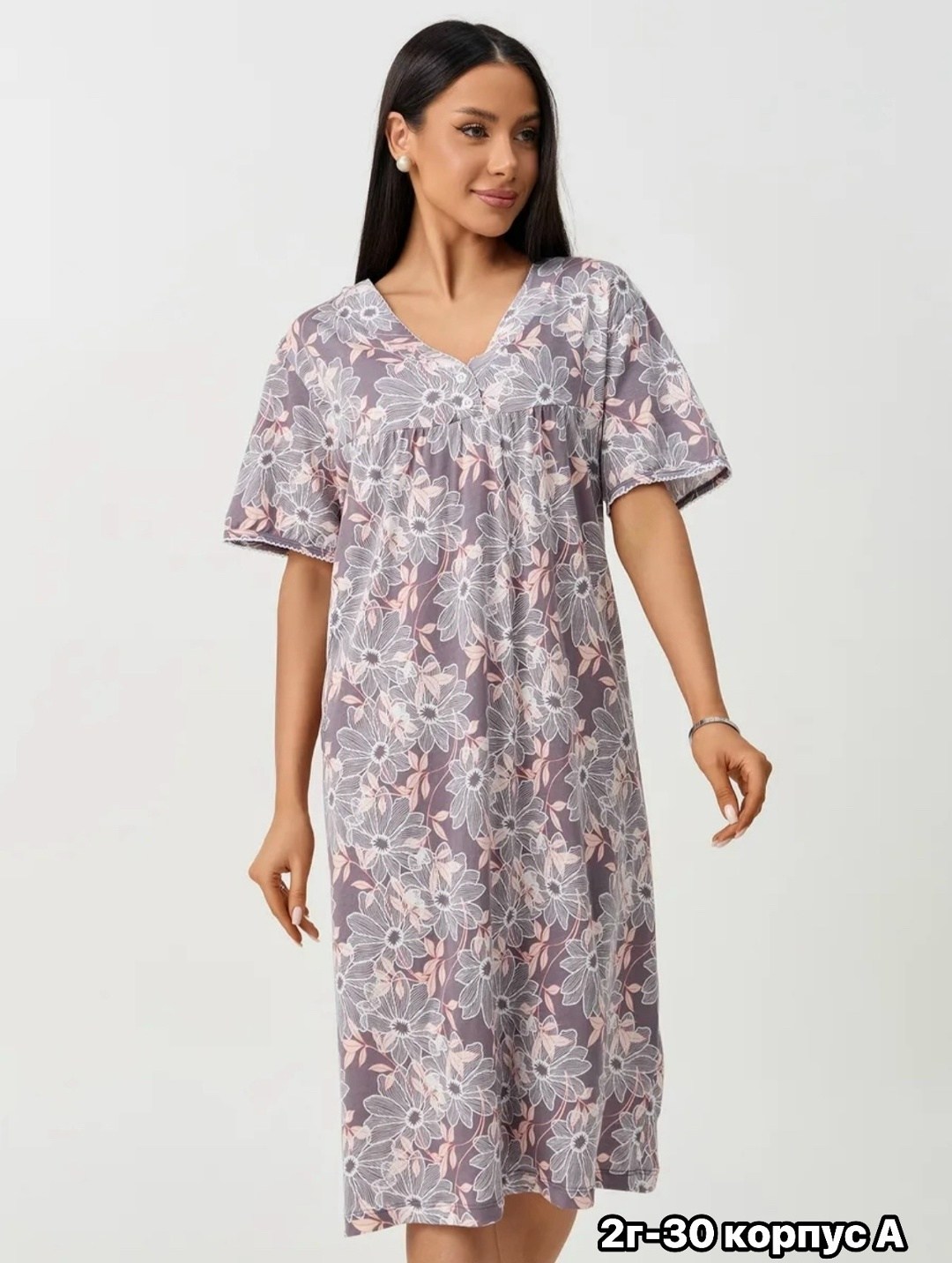 женская ночная сорочка,сорочка женская,ночная сорочка,ночная сорочка трикотажная хлопок mironia,ночная сорочка трикотажная