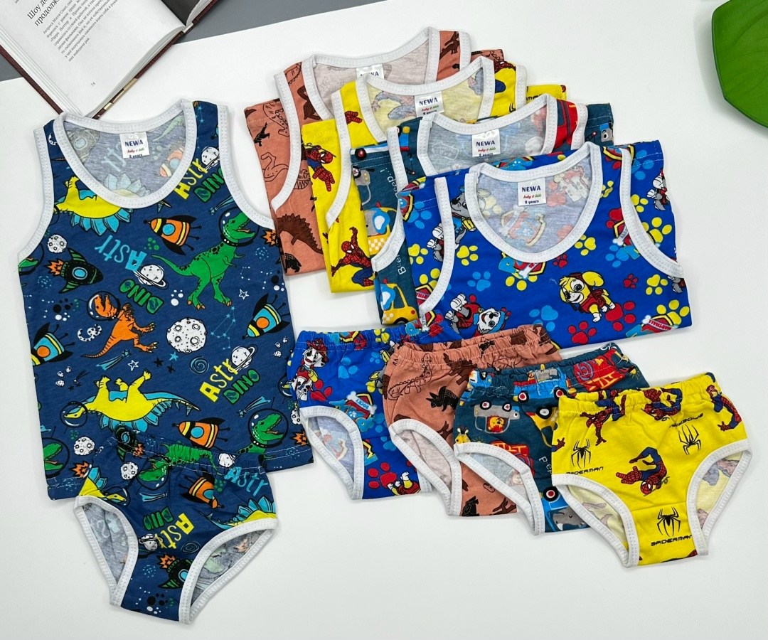 комплект майка трусы для мальчика,комплект нижнего белья для мальчика,комплект маек,детский трусы майки трикотажные,майка трусы комплект