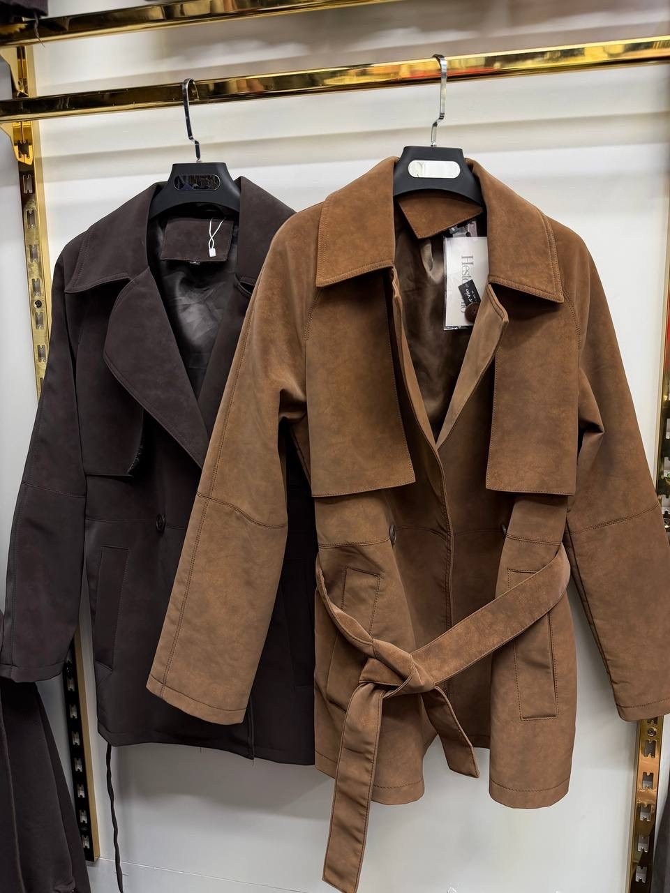 классическая коричневая замшевая женская куртка с поясом,замшевая куртка,шикарная двубортная замшевая куртка с поясом для женщин,куртка из натуральной замши,пальто искусственная замша