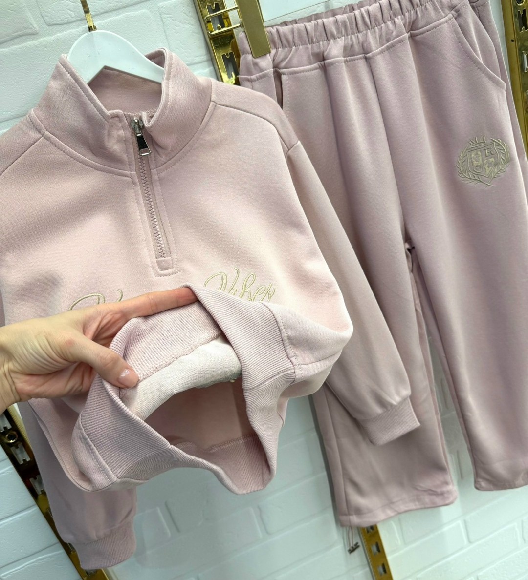 спортивные костюмы для девочек,костюм для девочек,детский костюм,одежда для девочек,костюм детский (толстовка, брюки) minaku цвет розовый