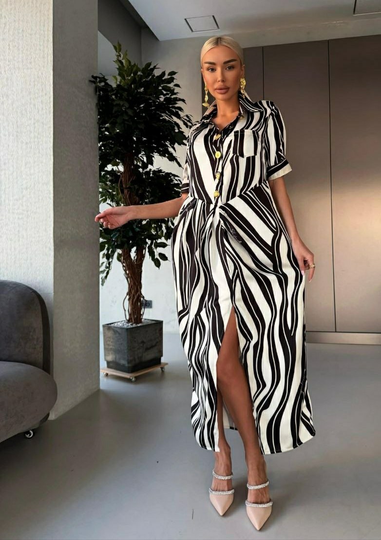 платье рубашка макси в полоску,летнее платье рубашка длинное lookcoco,платья,платья в полоску,платье рубашка зебра