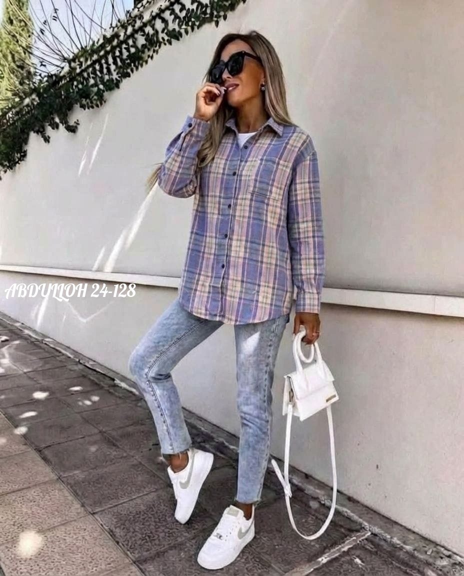 рубашка женская теплая в клетку оверсайз,женская рубашка,женская рубашка в клетку,рубашка в клетку,рубашка в клетку свободного кроя
