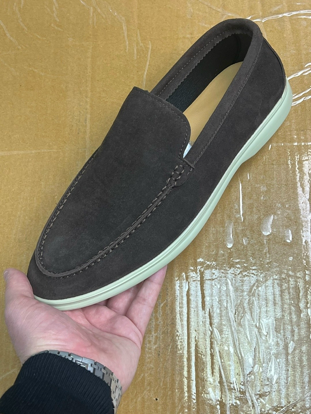 замшевые лоферы summer walk loro piana серый,,мужские замшевые лоферы,loro piana лоферы мужские,лоро пиано лоферы мужские