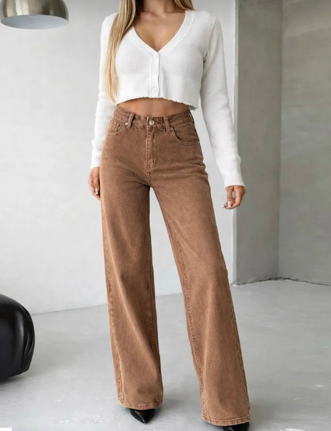 коричневые джинсы,джинсы женский vallik коричневый широкие,коричневые джинсы женские,коричневые широкие джинсы,коричневые брюки