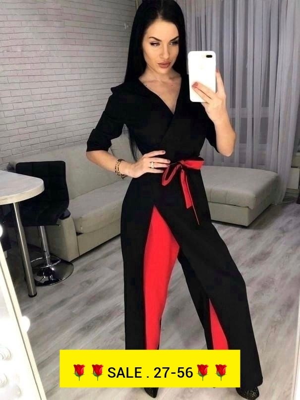комбинезон женский,брючный женский комбинезон,комбинезон вечерний женский,комбинезон костюм вечерний брючный salis,двухцветный комбинезон женский