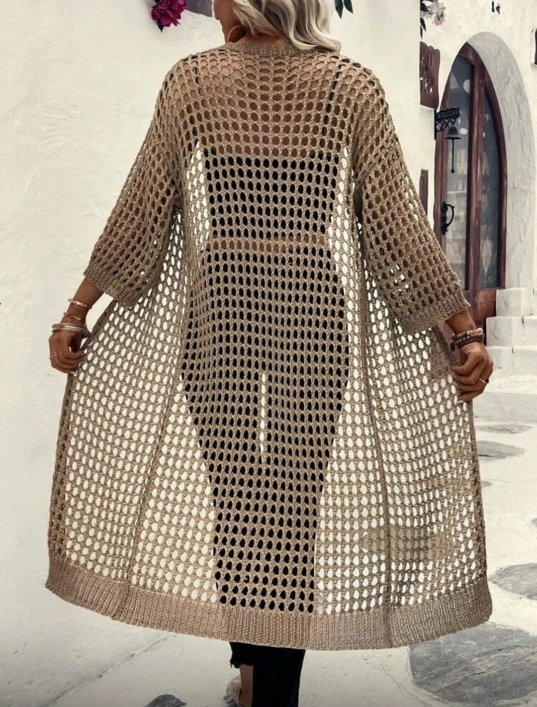 кардиган длинный сетка вязаный lili style,кардиган длинный сетка вязаный,вязаный женский кардиган,кардиган вязаный длинный,кардиган вязаное