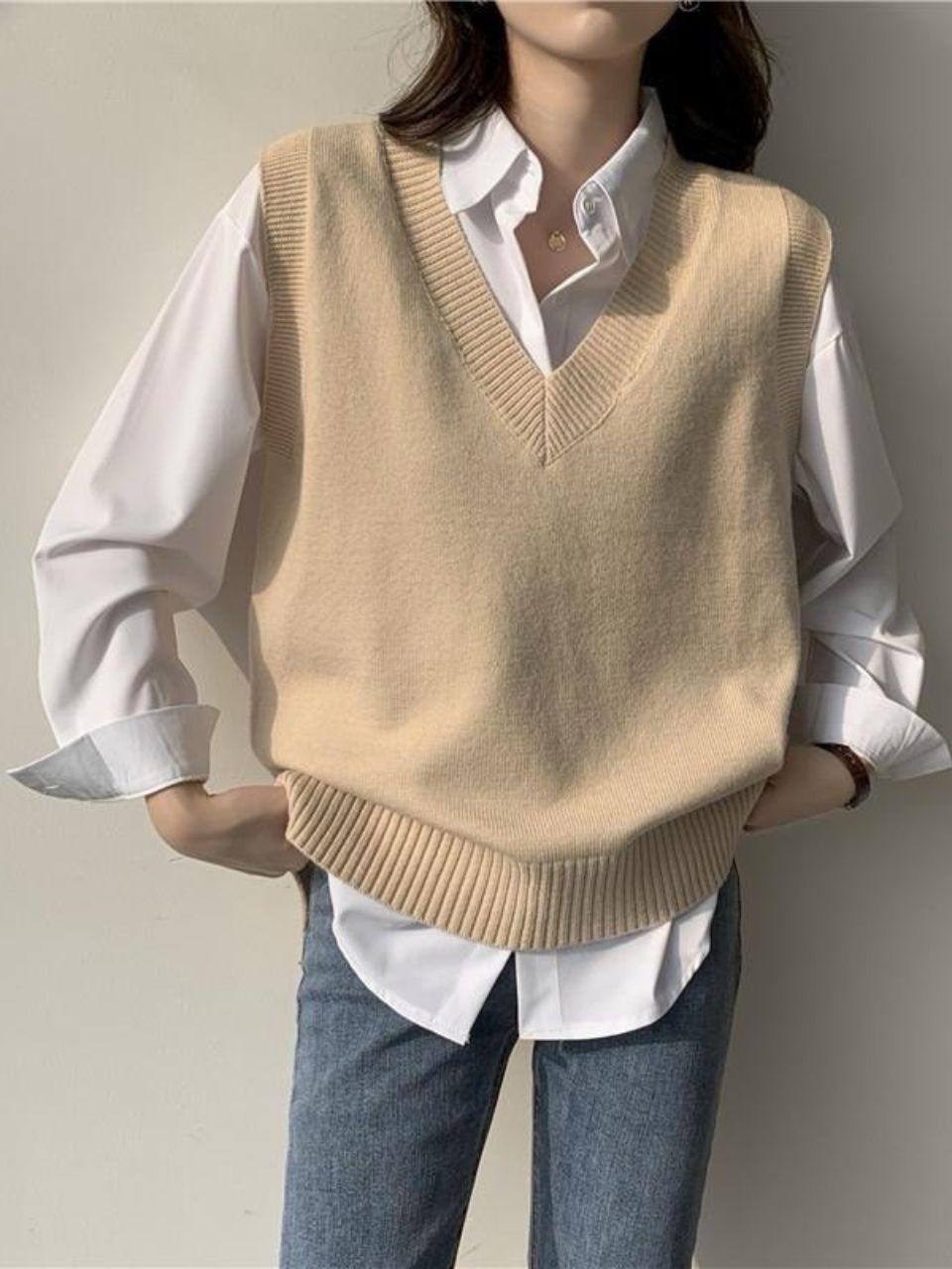 жилет вязаный женский,вязаный жилет,вязаная жилетка,свитер-жилет женский с v-образным вырезом,трикотажный жилет