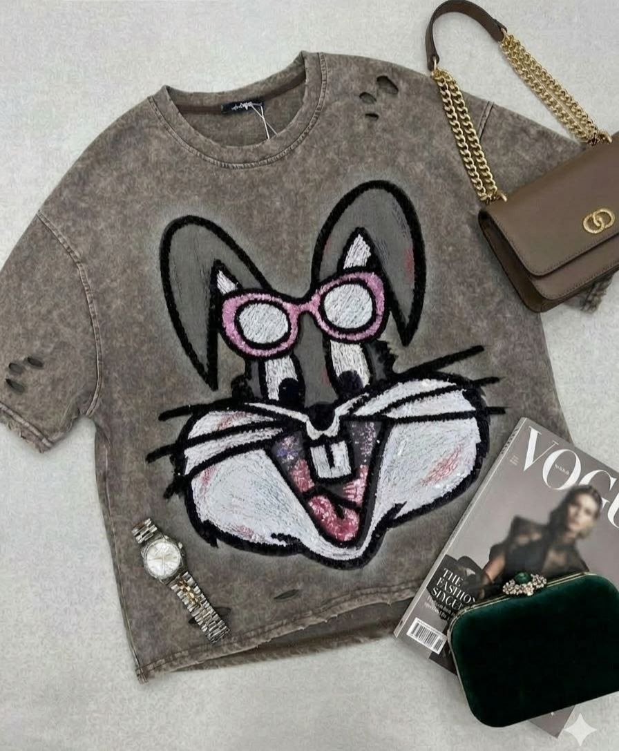 футболка женская варенка оверсайз кролик роджер,женская футболка,футболочка в стиле оверсайз,футболки оверсайз с принтами,футболки женские модные