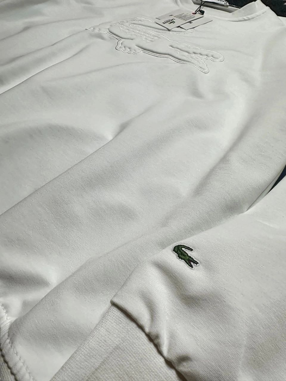 свитшот lacoste,lacoste свитшот белый мужской,брендовые свитшоты,мужские свитшоты,толстовка lacoste