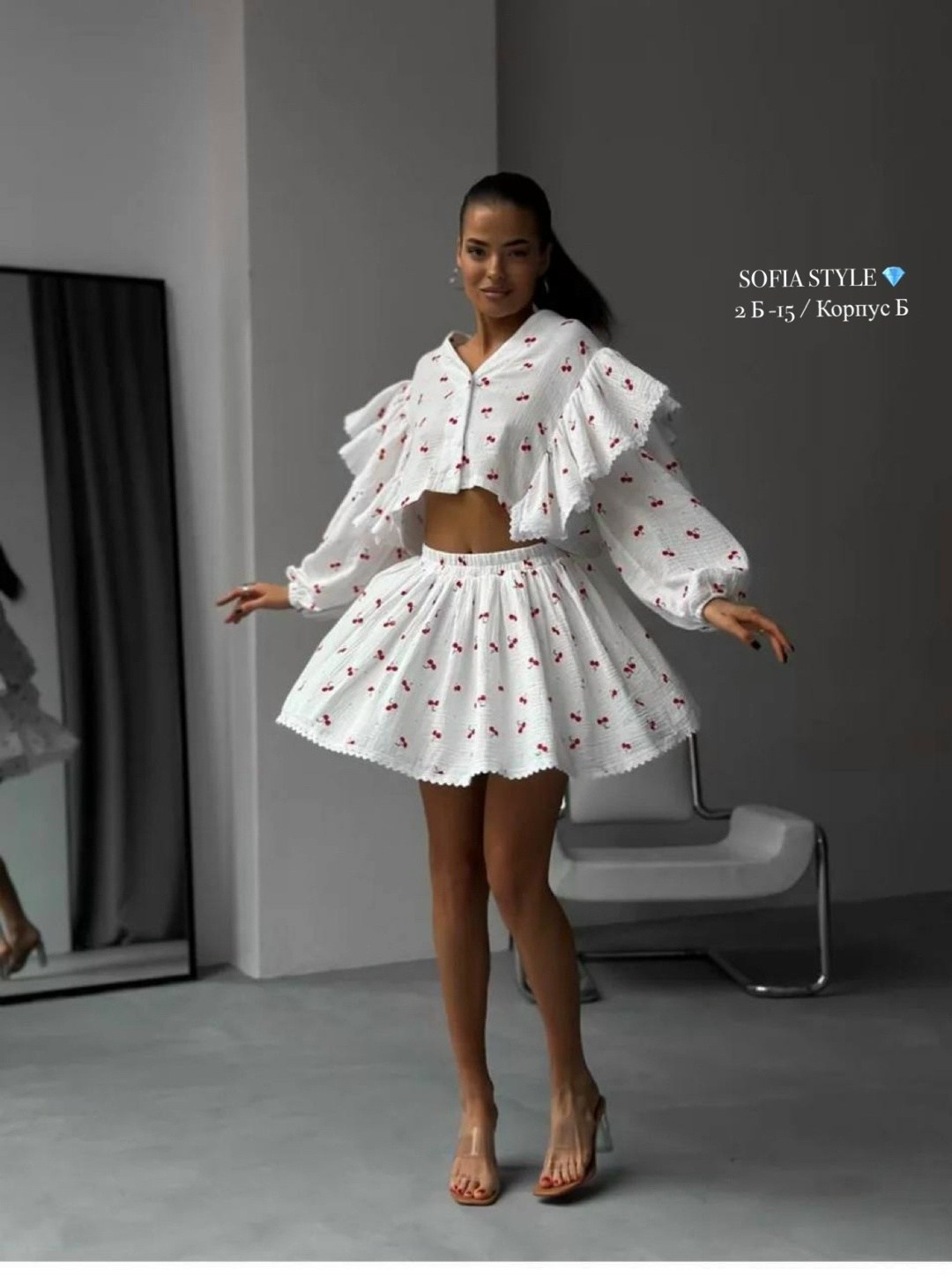 костюм из муслина,костюм из муслина женский,летние костюмы,костюм с юбкой,женский костюм