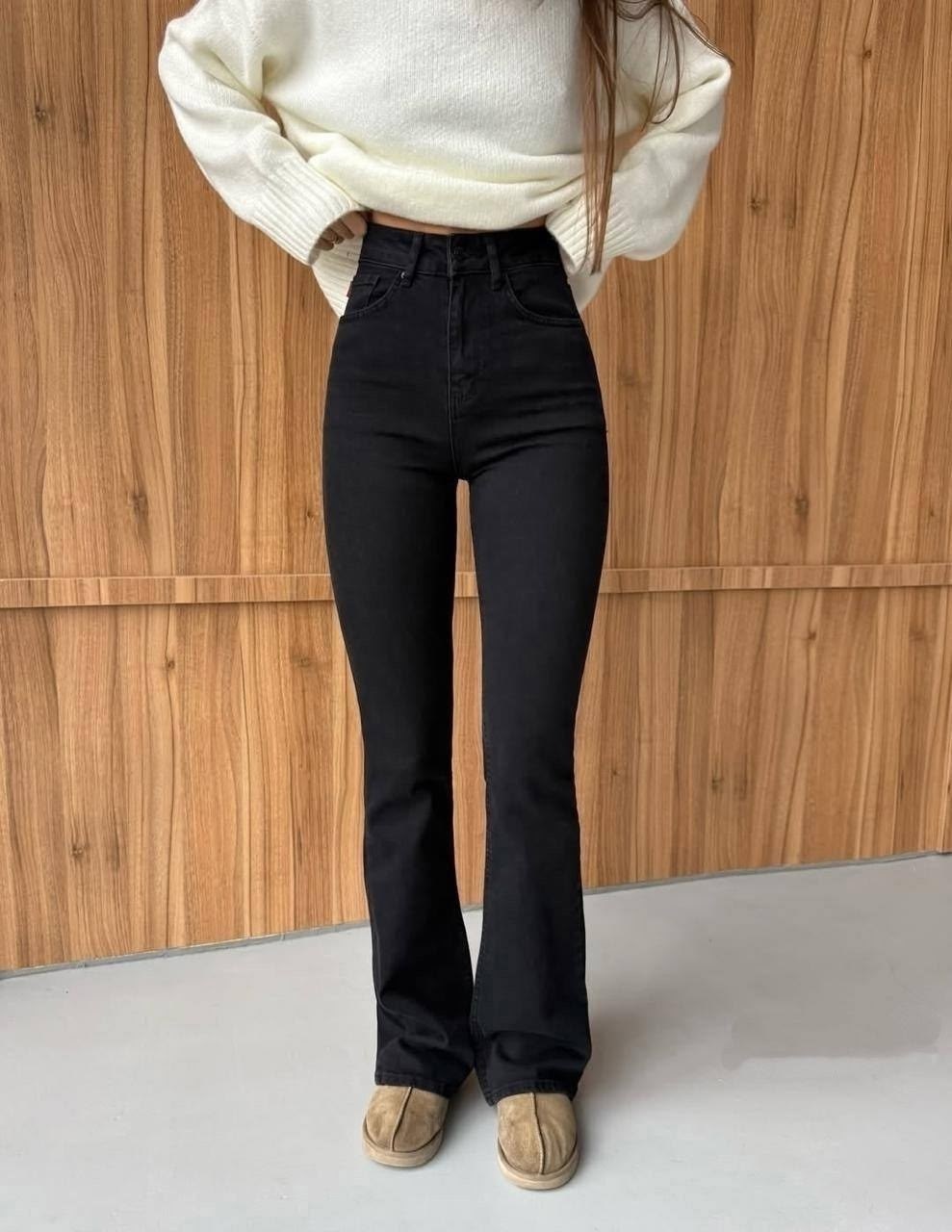 джинсы женские клеш,черные джинсы клеш,джинсы клеш с высокой посадкой,прямые джинсы клеш с высокой посадкой hx shop,джинсы широкие клеш