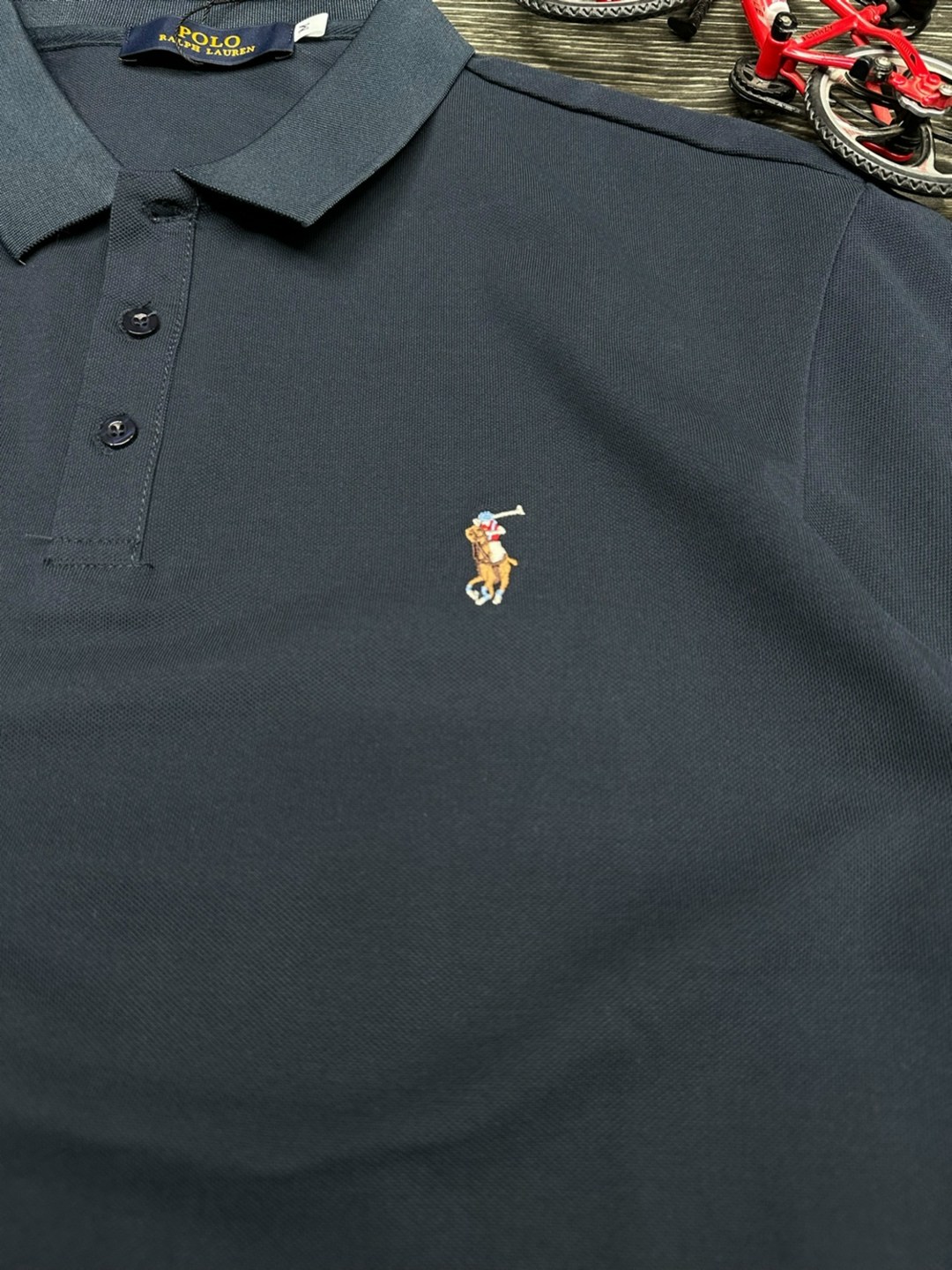 рубашка-поло с вышитым логотипом polo ralph lauren, синий,поло polo ralph lauren,polo ralph lauren polo,поло,поло ральф лаурен