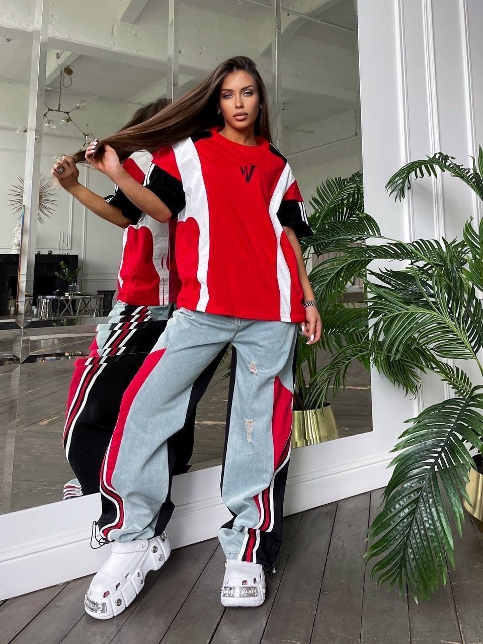 костюм с принтом,летние костюмы,женский костюм,модные образы