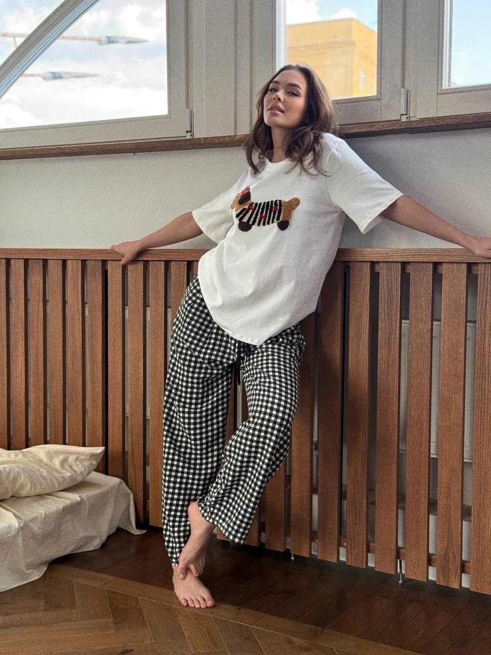 пижама женская,пижама с футболкой и брюками,комплект пижама,женский домашний костюм,пижама женская с футболкой и брюками