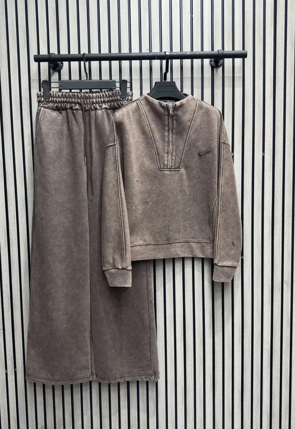 анорак спорт шик женский коричневый меланж,свитшот женская,костюм женский,костюм женский на флисе,женский трикотажный костюм