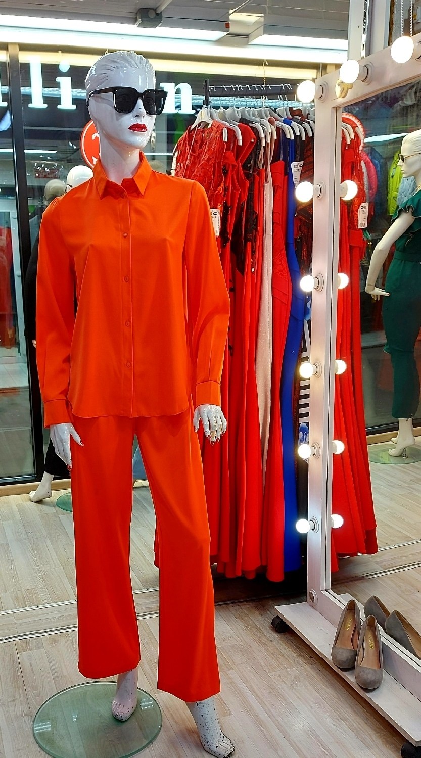 женские костюмы брючные,повседневный костюм,костюм с брюками,женские костюмы,оранжевый костюм