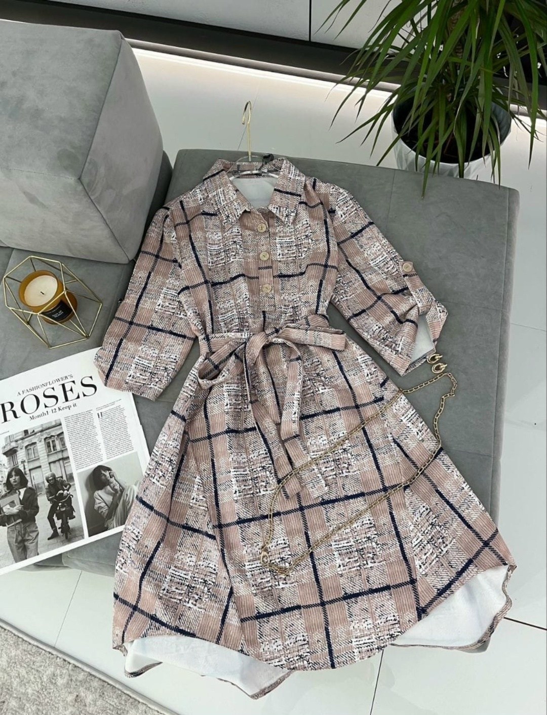 платье рубашка в клетку,платье в клетку,платье рубашка,женское платье в клетку,платье в клетку корея