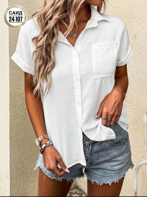 рубашка женская,рубашка блузка,блузка женская,рубашка с карманами,женская рубашка с коротким рукавом