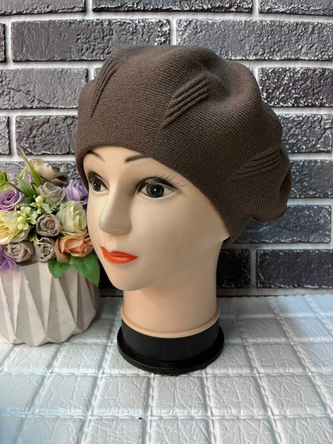 берет женский,шапка для женщин,шапка женская,берет двойной,берет демисезонный