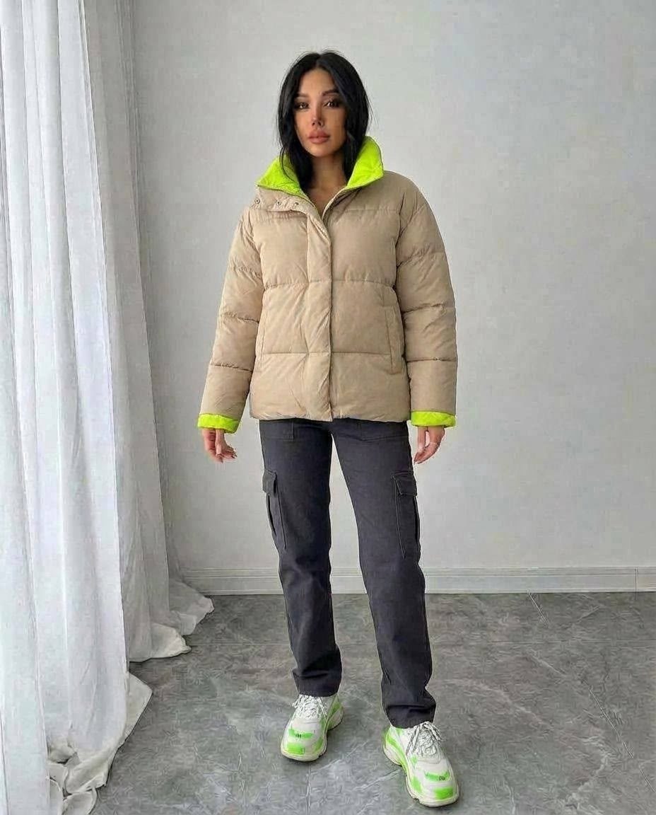 куртка женская,куртка 2307 корица eola,куртка женская бежевая,куртка зимняя женская,куртка оверсайз