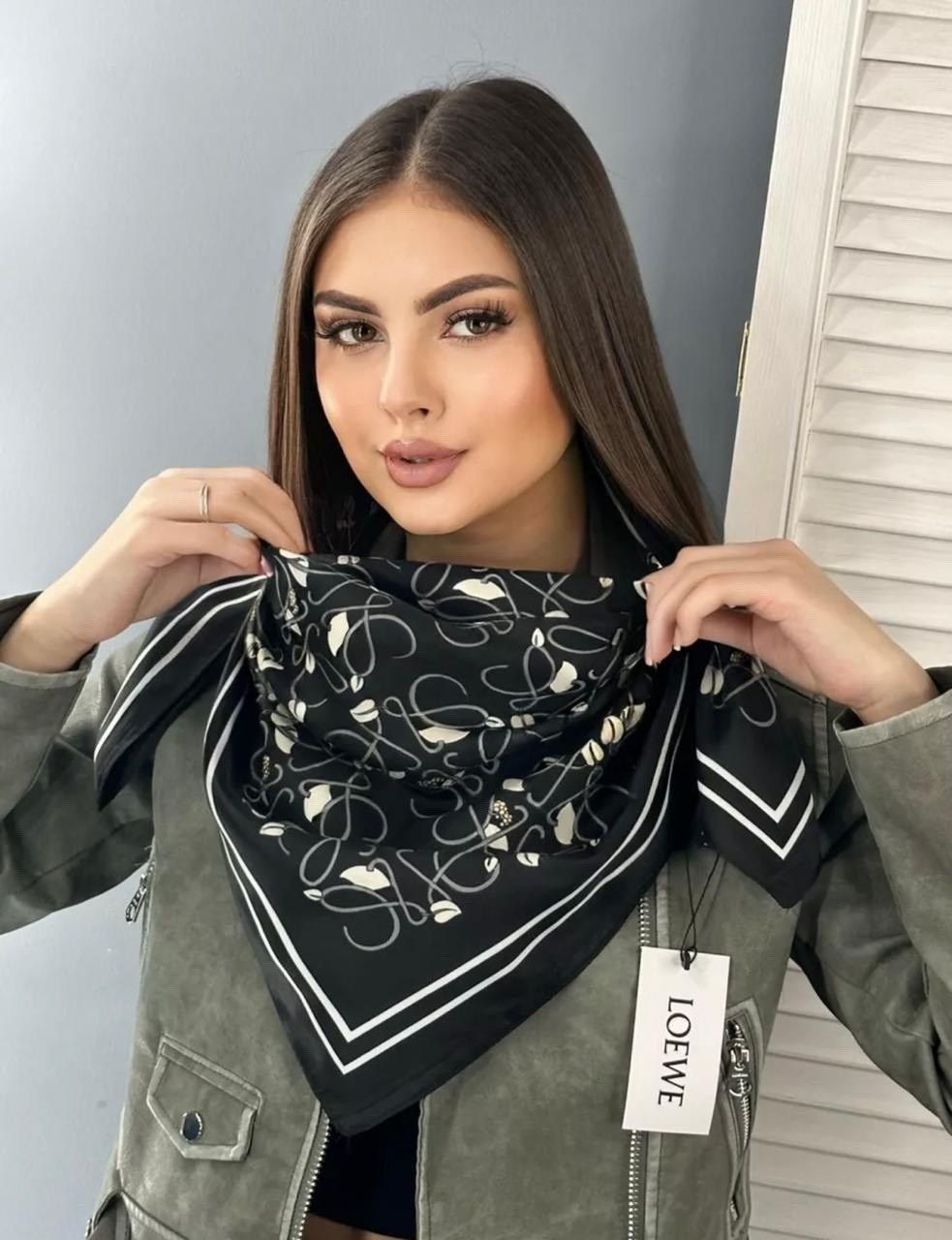 платок женский,шелковый платок универсальный,брендовый платок,платок шелковый на голову и шею,теплые женские платки