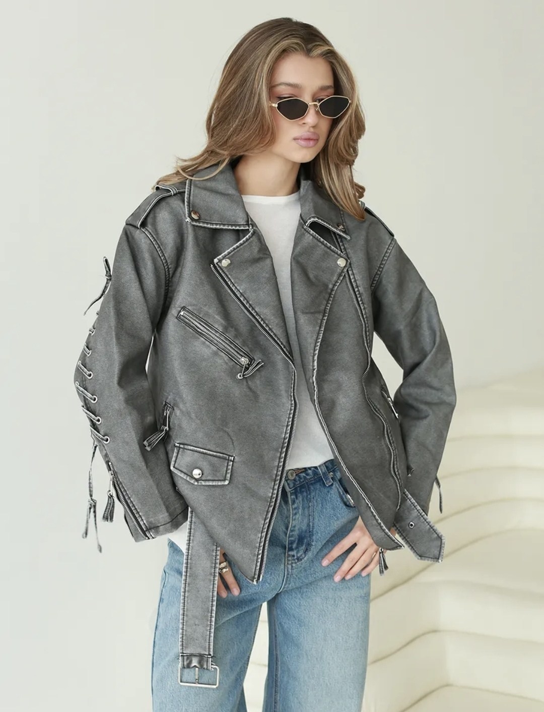 косуха винтажная куртка кожаная oversize серая mony,косуха винтажная куртка кожаная oversize серая monyken,косуха серая винтажная куртка кожаная оверсайз aftfbasic,косуха серая винтажная куртка кожана